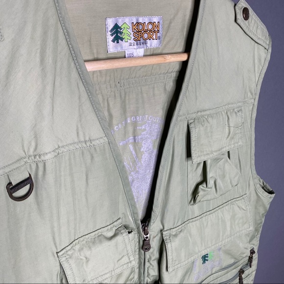 Vintage Kolon Sport Light Green Fly Fishing Vest - Picture 2 of 4